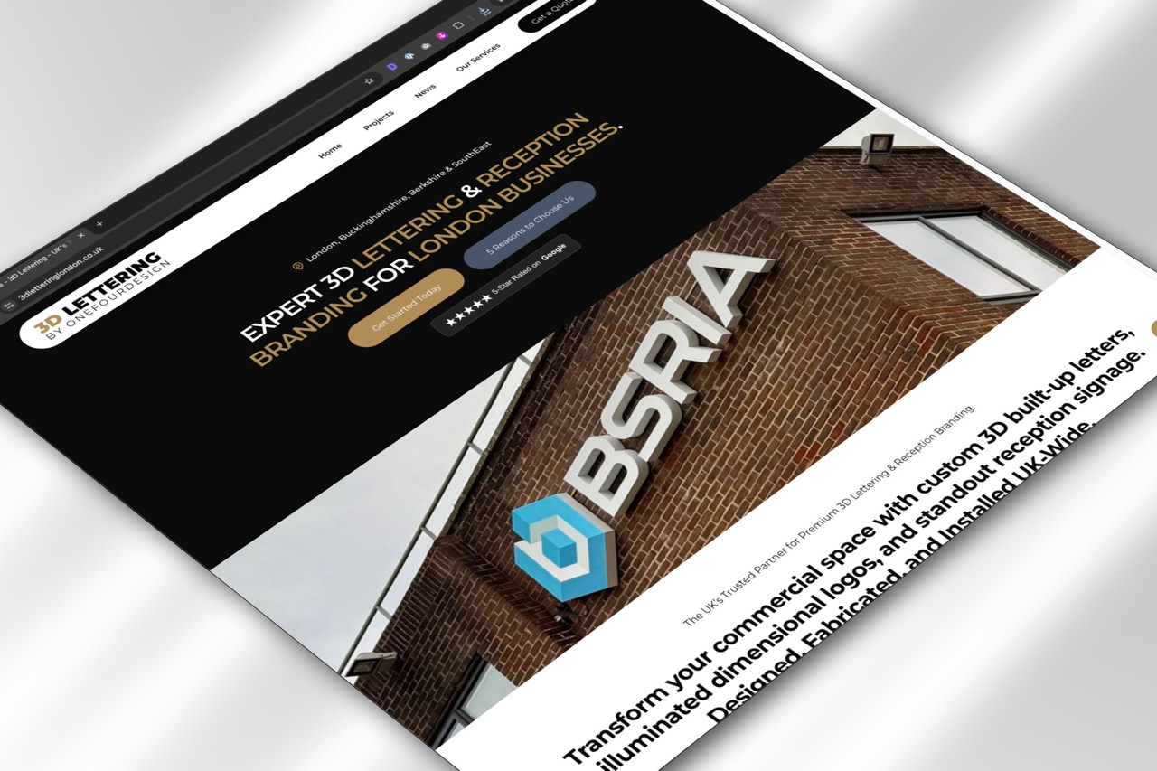 New website for 3D Lettering London